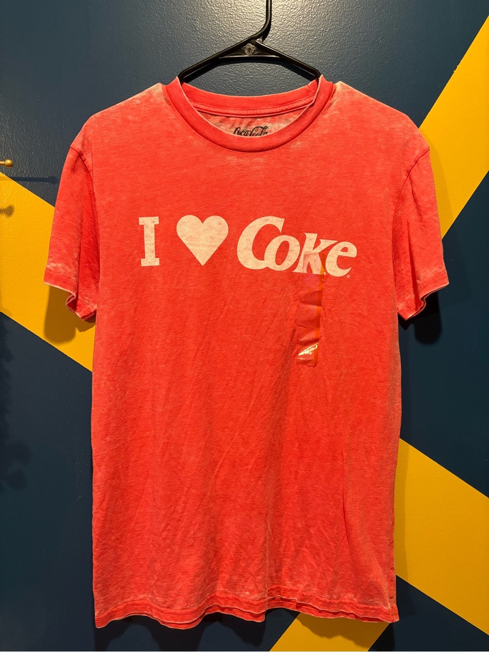 Coca Cola "I Heart Coke" Red Burnout Short Sleeve Graphic Tee NWT